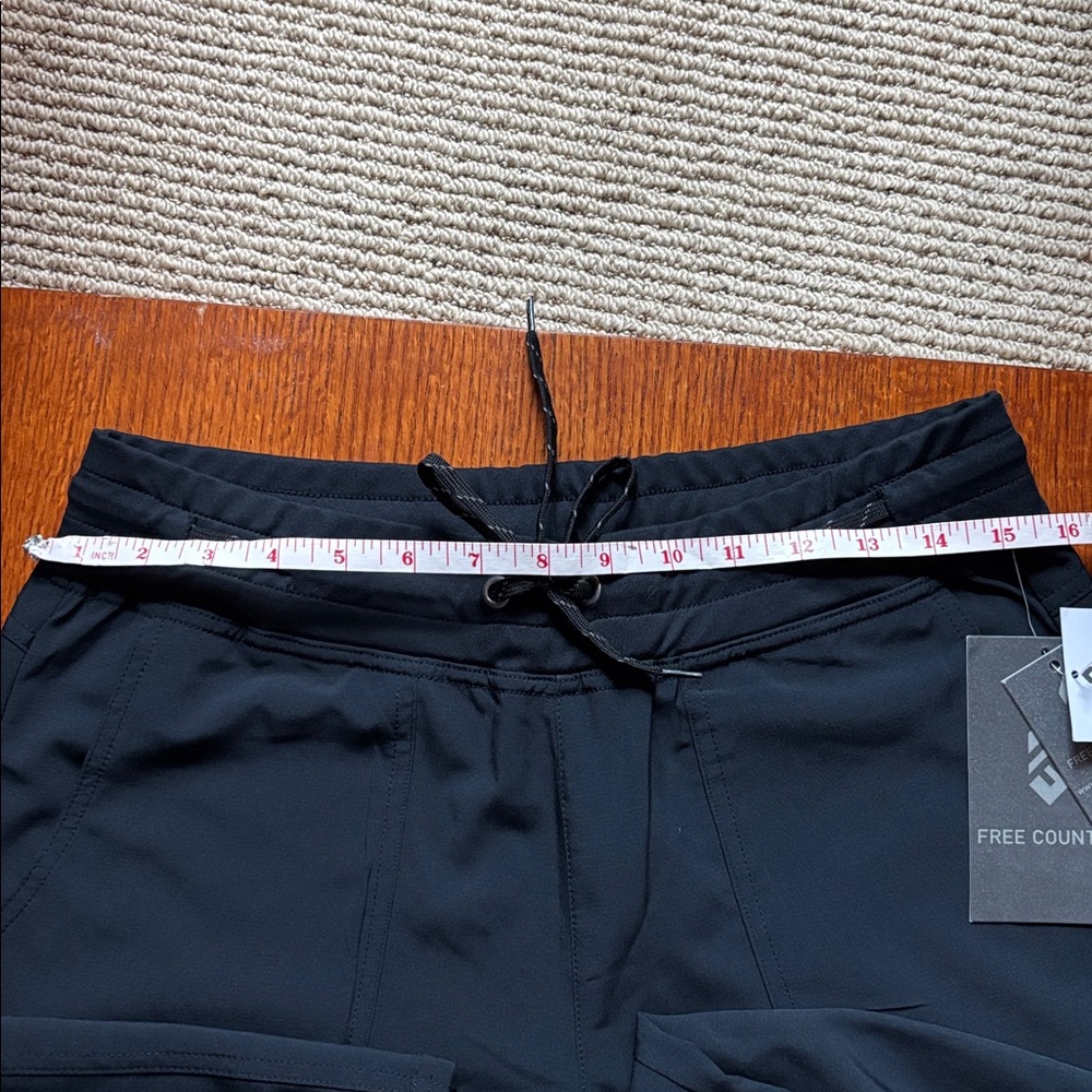 FREE COUNTRY Lightweight black pants 🎉🆕 NWT! Elastic waist. Pockets. Size medium - Picture 5 of 9